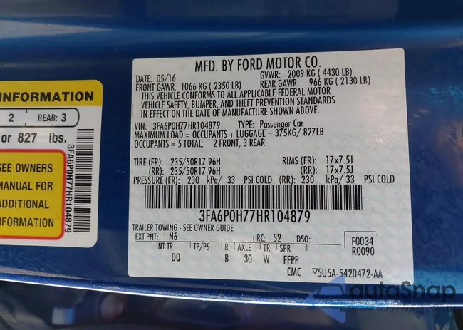 3FA6P0H77HR104879: 43230398