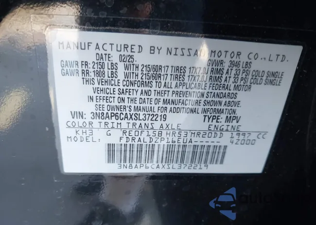 3N8AP6CAXSL372219: 43230427