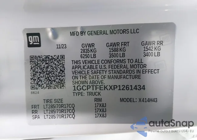 1GCPTFEKXP1261434: 43229479