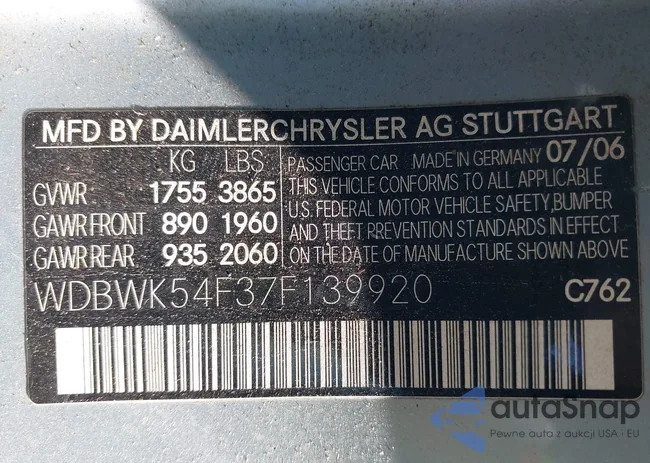 WDBWK54F37F139920: 43229482