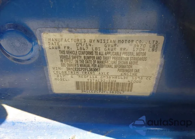 3N1CE2CP2FL383067: 43229572