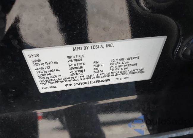 5YJYGDEE5LF046469: 43230905