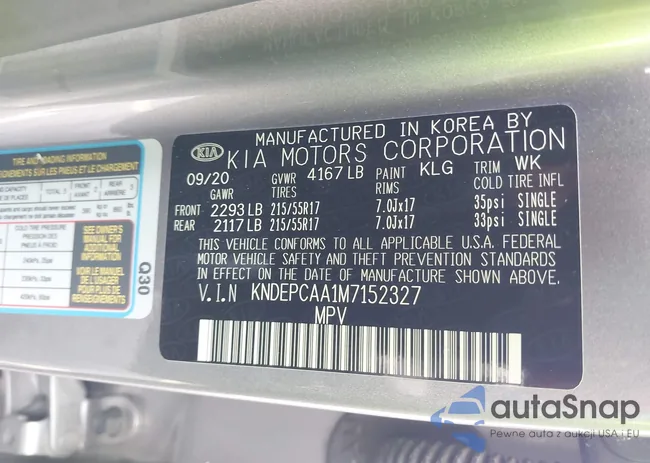 KNDEPCAA1M7152327: 43231198