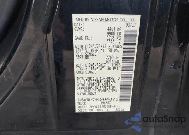 1N6AF0LY7HN804070: 43231273