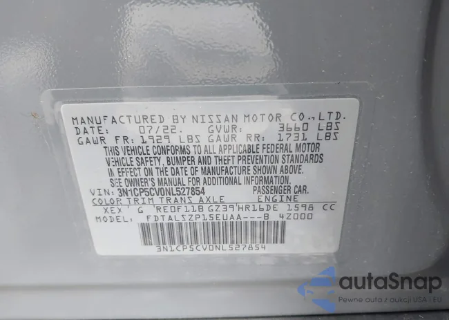 3N1CP5CV0NL527854: 43231324