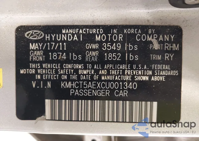 KMHCT5AEXCU001340: 43231371