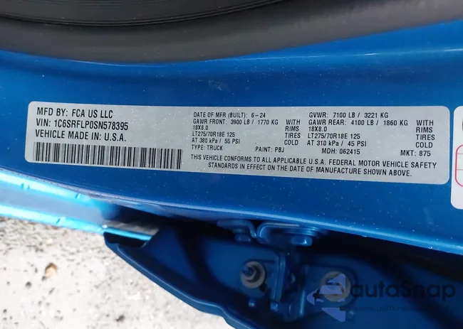 1C6SRFLP0SN578395: 43230495