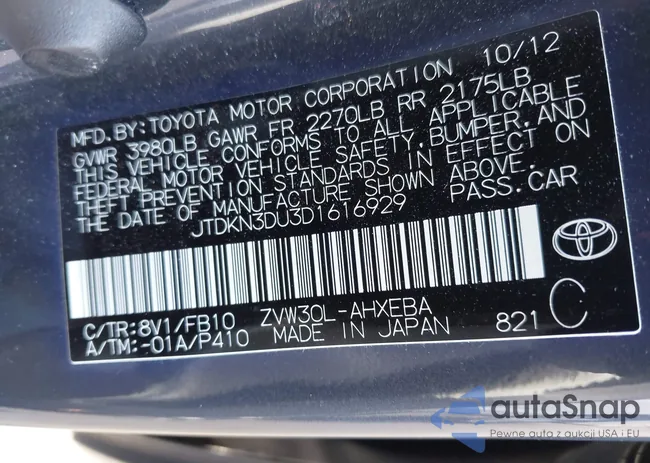 JTDKN3DU3D1616929: 43230563