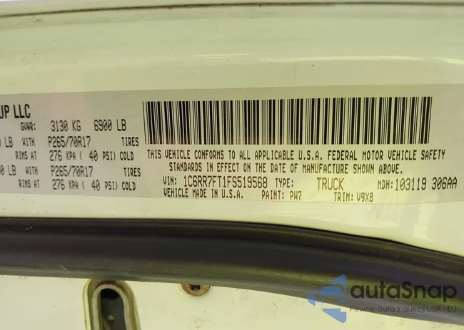 1C6RR7FT1FS519568: 43230635