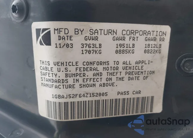 1G8AJ52F64Z152005: 43230831