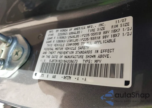 5J8TB18218A008473: 43231864