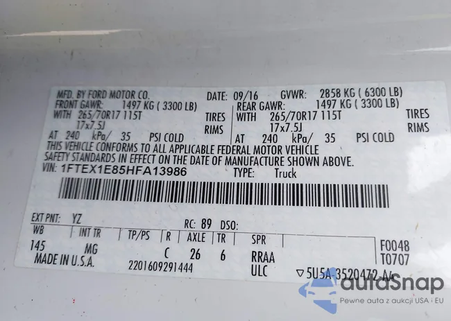 1FTEX1E85HFA13986: 43231920