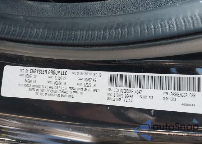 1C3CDZCB5DN614347: 43232015