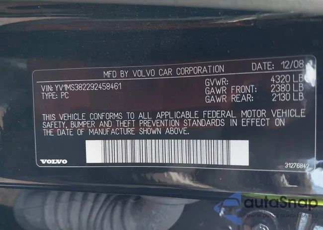 YV1MS382292458461: 43232050