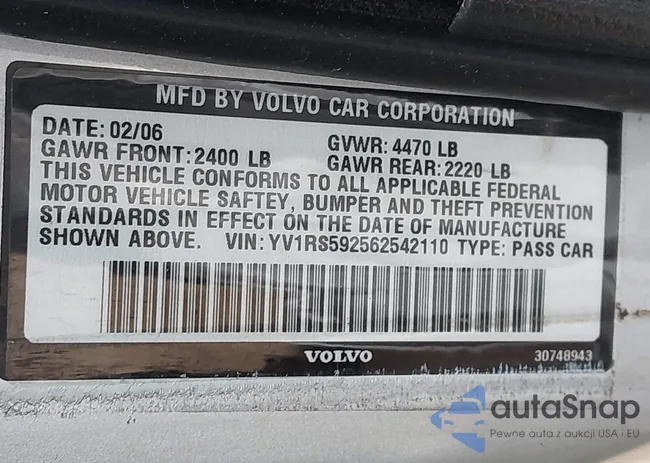 YV1RS592562542110: 43232070