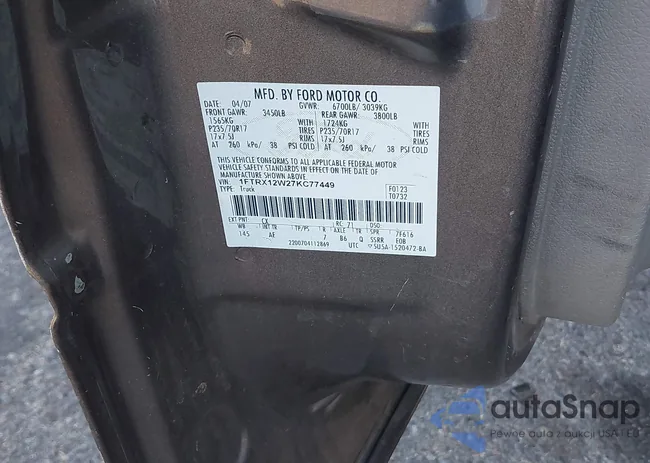 1FTRX12W27KC77449: 43232141