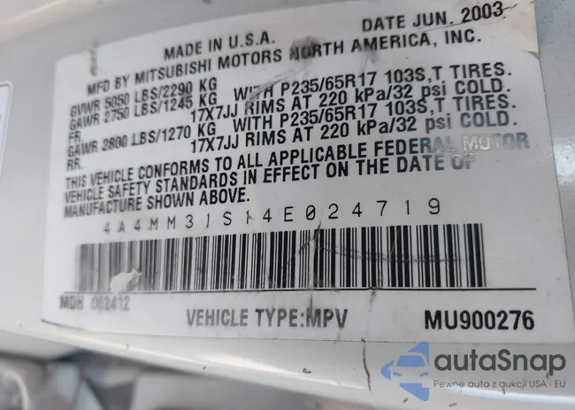 4A4MM31S14E024719: 43232144