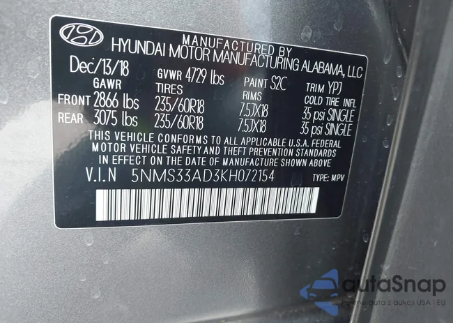 5NMS33AD3KH072154: 43232160