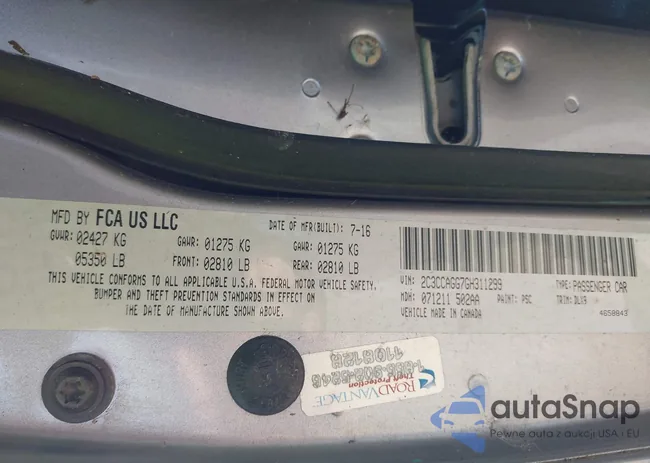 2C3CCAGG7GH311299: 43232200