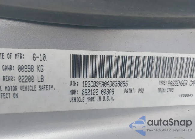 1B3CB3HA0AD638895: 43232213