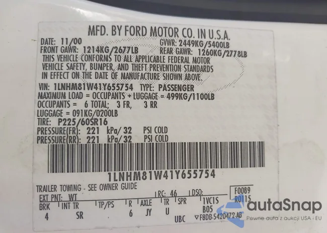 1LNHM81W41Y655754: 43232256