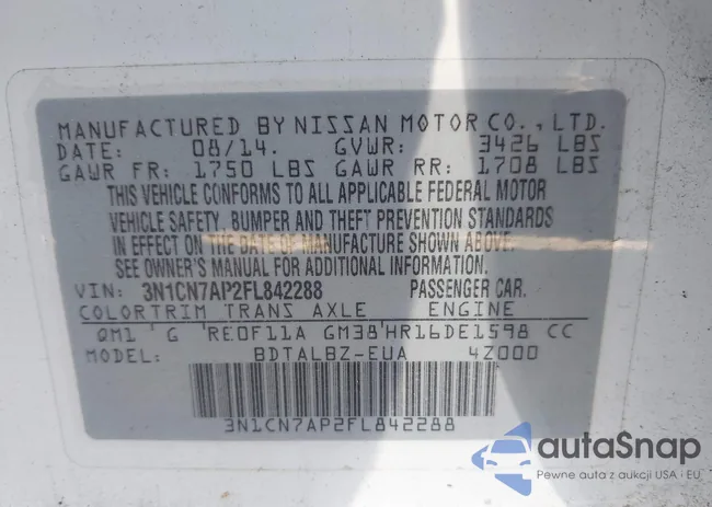 3N1CN7AP2FL842288: 43231751