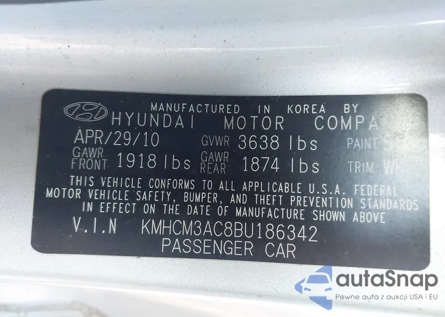 KMHCM3AC8BU186342: 43231805