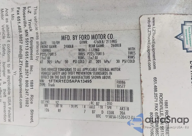 1FTKR1ED5APA13495: 43231830