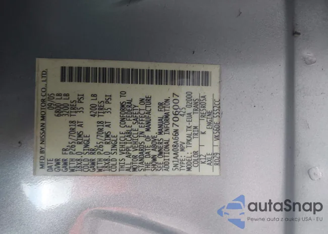 5N1AA08A66N706007: 43232933