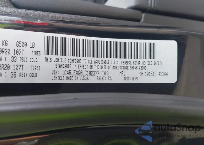 1C4RJEAG0LC182377: 43232974