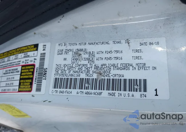 5TFSX5EN2JX061168: 43233024