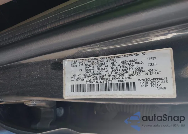 5TEHN72N84Z375078: 43233083