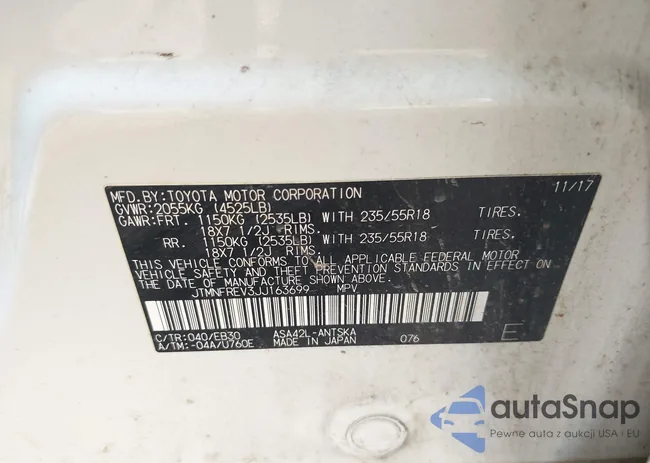 JTMNFREV3JJ163699: 43233102