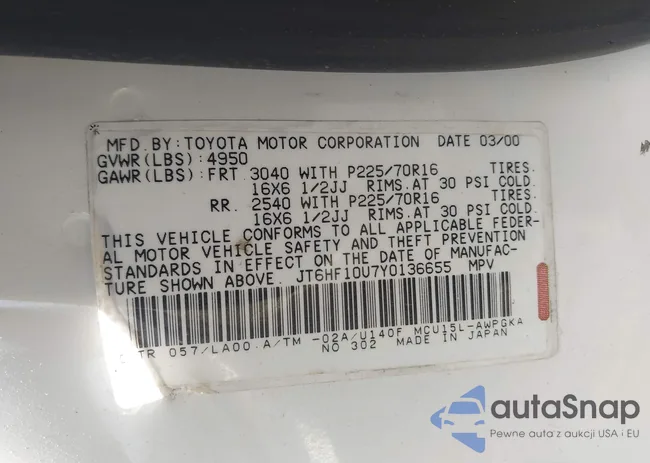 JT6HF10U7Y0136655: 43233181