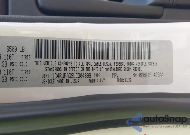 1C4RJFAG9LC304899: 43233235