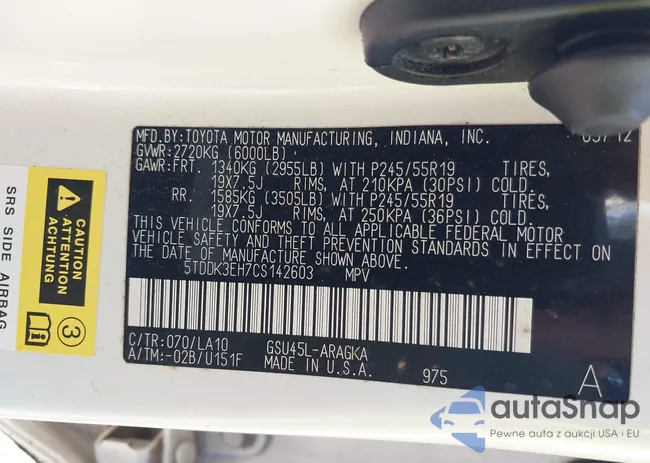 5TDDK3EH7CS142603: 43233286