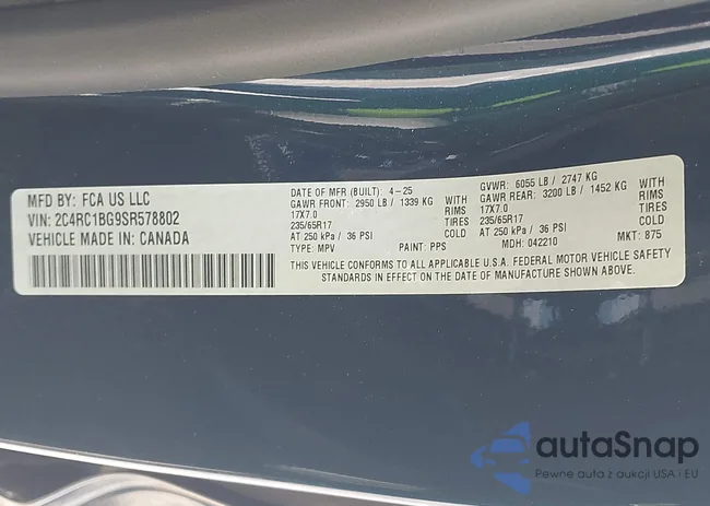 2C4RC1BG9SR578802: 43233373