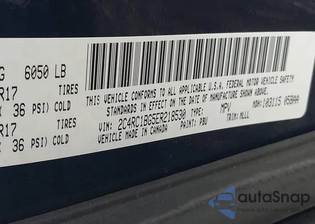 2C4RC1BG5ER218530: 43232543