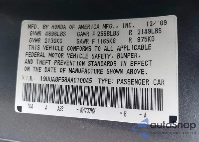 19UUA8F58AA010045: 43232560