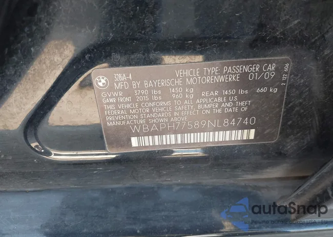 WBAPH77589NL84740: 43232710