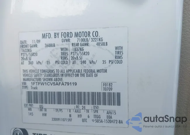 1FTFW1CV5AFA79119: 43232804