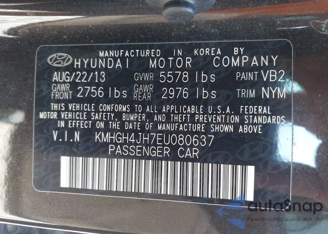 KMHGH4JH7EU080637: 43232806