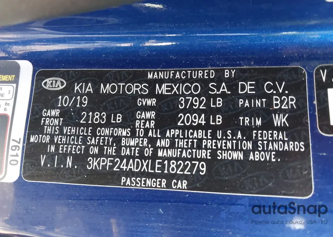 3KPF24ADXLE182279: 43232861