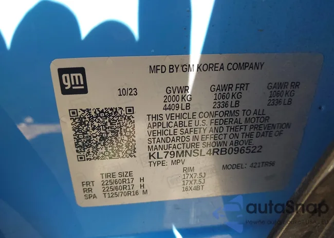 KL79MNSL4RB096522: 43233924