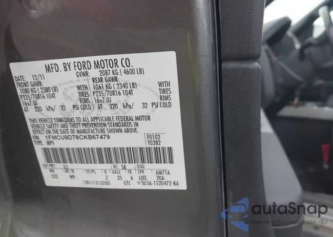 1FMCU9D78CKB67479: 43233961