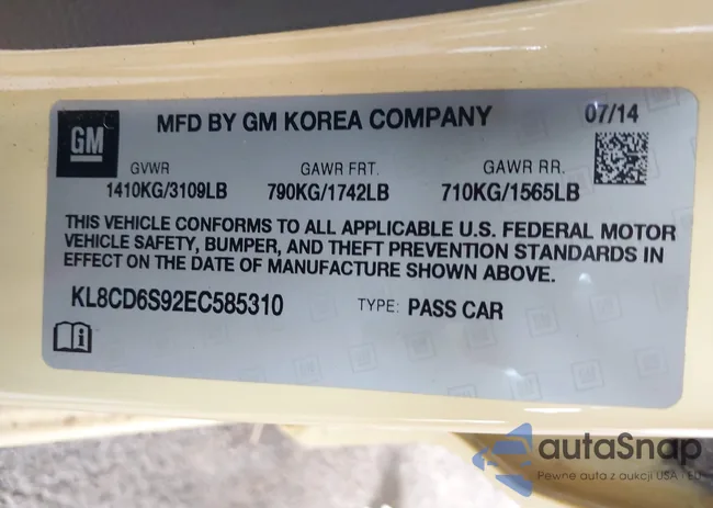 KL8CD6S92EC585310: 43233967