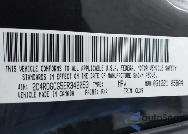 2C4RDGCG5ER342053: 43234043