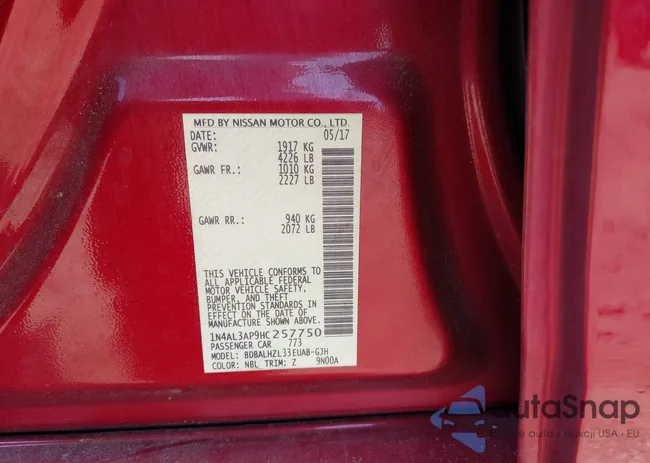 1N4AL3AP9HC257750: 43234057