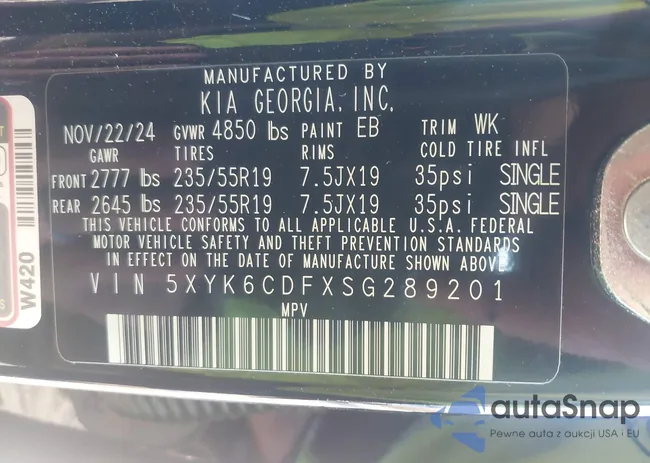 5XYK6CDFXSG289201: 43234066