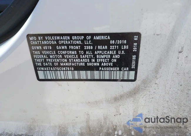 1VWAS7A37GC067510: 43234089